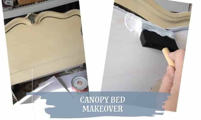 Painted Canopy Bed Makeover